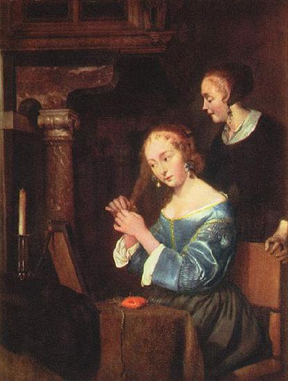 Adriaan de Lelie Dame bei der Toilette oil painting picture
